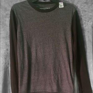 Aeropostale black grey long sleeve tee sweater XS